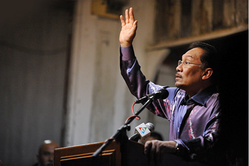Anwar Ibrahim at office desk